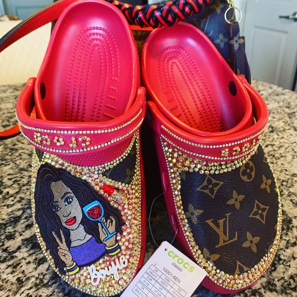 Custom crocs. Made to order. Price includes shoes. Pick your size and color.